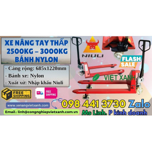 Xe nâng tay thấp 2500kg 3000kg Niuli