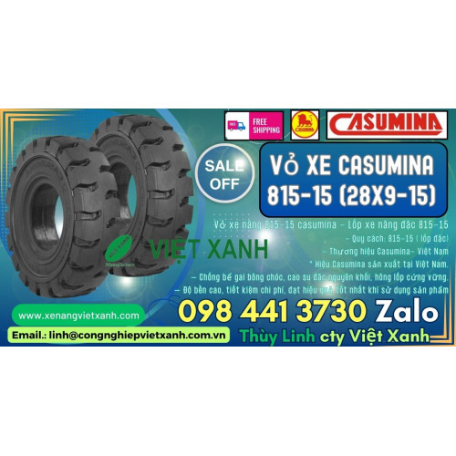 Vỏ xe nâng 815-15 casumina - Lốp xe nâng đặc 815-15