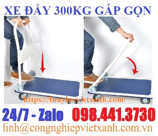 Xe đẩy 300kg gấp gọn