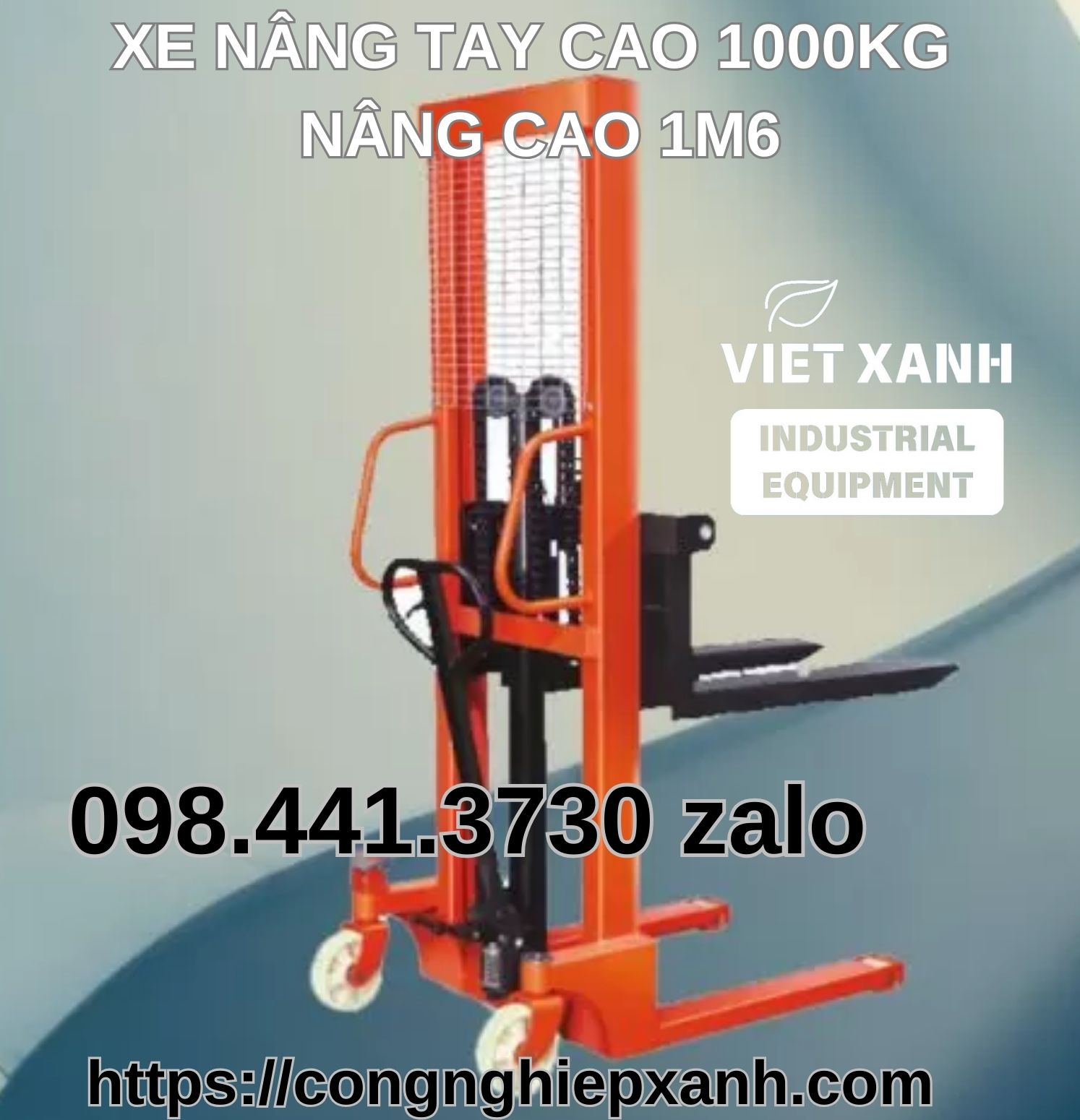 Xe nâng tay cao 1000kg nâng cao 1m6