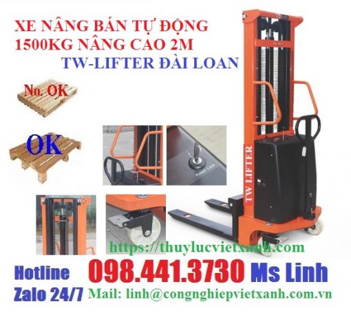 Xe nâng bán tự động 1500kg cao 2m TW-LIFTER