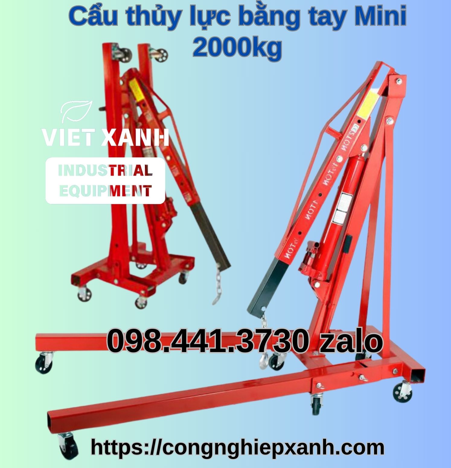 Cẩu thủy lực mini bằng tay 2000kg