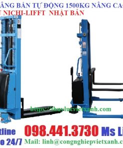 Xe nâng bán tự động 1500kg cao 3m hiệu NICHI-LIFT Nhật Bản