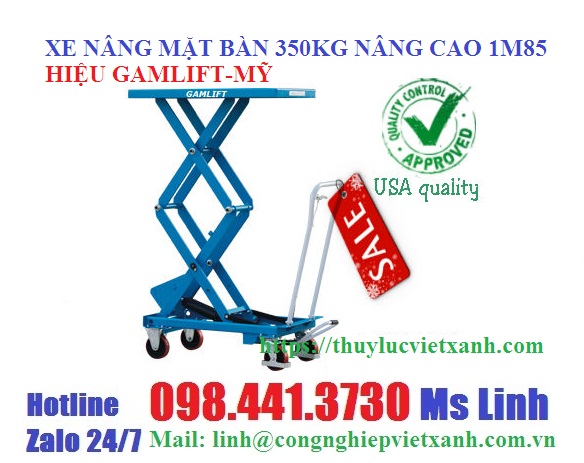 Xe nâng bàn 350kg hiệu Gamlift Mỹ