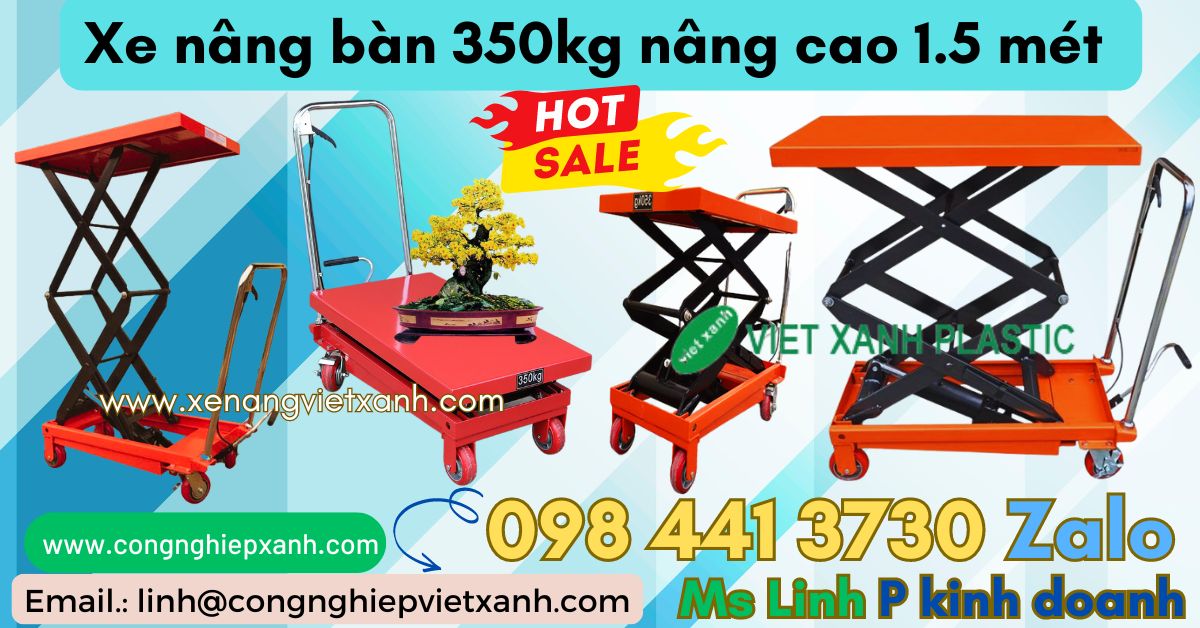 Xe nâng tay mặt bàn 350kg Niuli nhập khẩu