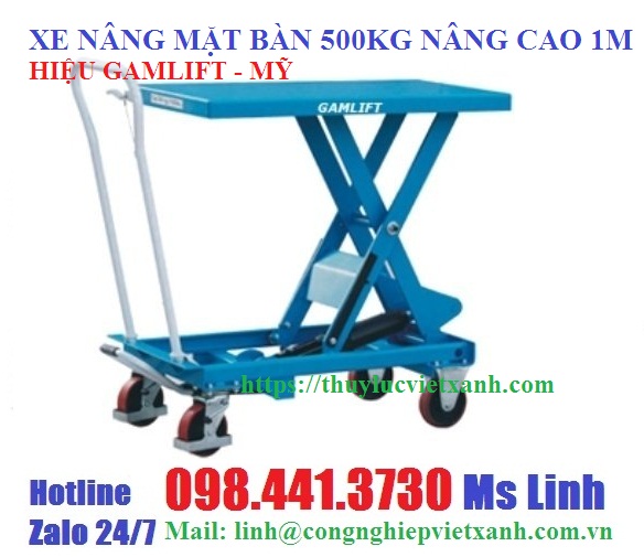 Xe nâng bàn 500kg hiệu Gamlift Mỹ