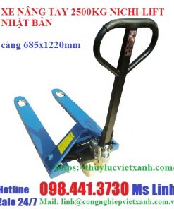 Xe nâng tay 2500kg Nichi-lift Nhật Bản ( 685x1220mm)