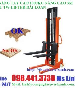 Xe nâng tay cao 1000kg nâng cao 3m hiệu tw-lifter Đài Loan