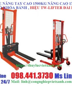 Xe nâng tay cao 1500kg nâng cao 1m6 hiệu tw-lifter Đài Loan có khóa