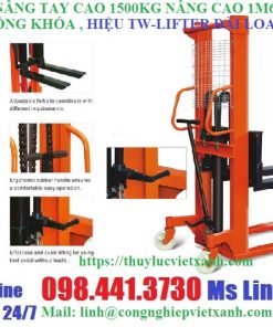 Xe nâng tay cao 1500kg nâng cao 1m6 khong khóa tw-lifter Đài Loan