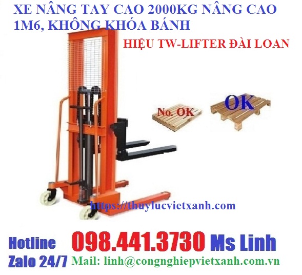 Xe nâng tay cao 2 tấn