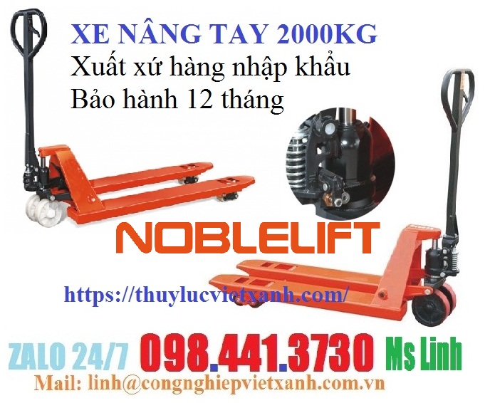 Xe nâng tay 2000kg Noblelift khuyến mãi đầu năm