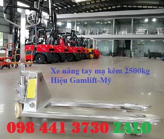 Xe nâng tay mạ kẽm 2500kg mx25