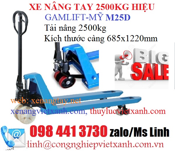 Xe nâng tay 2500kg gamlift