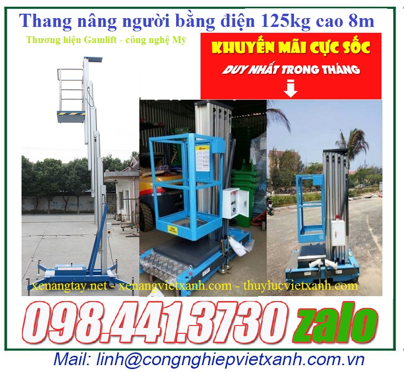 thang nâng người 125kg cao 8m