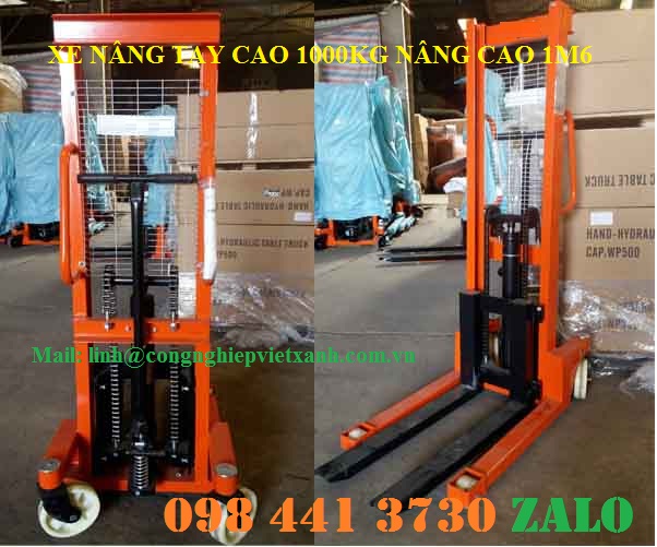 xe nâng tay cao 500kg cao 1m2