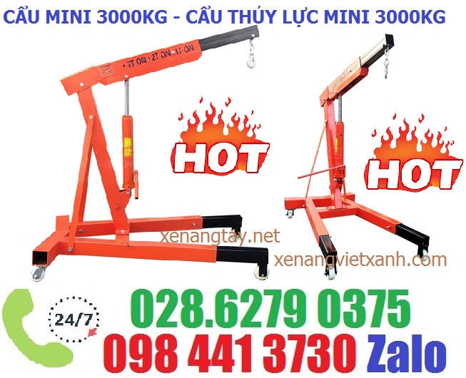 Cẩu thủy lực mini 3000kg giá khuyến mại