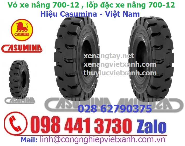 VỎ XE NÂNG 700-12- LỐP ĐẶC XE NÂNG 700-12 CASUMINA VIỆT NAM