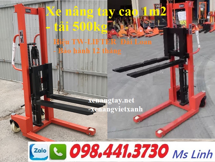 Xe nâng tay cao 500kg 1m2