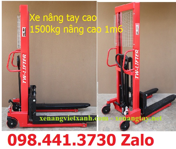 xe nâng tay cao 1500kg nâng cao 1m6