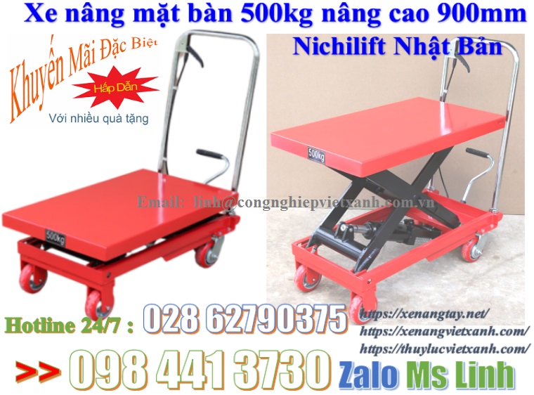 Xe nâng bàn 500kg