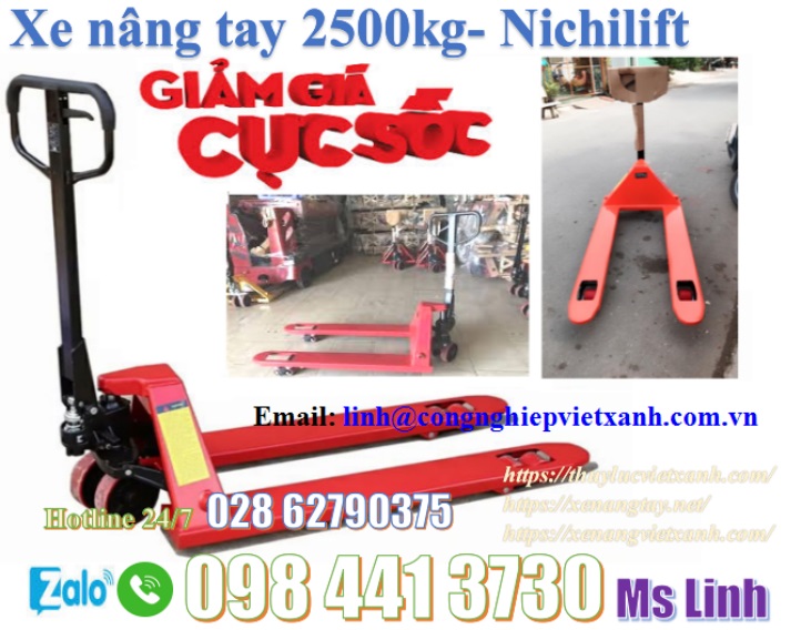 xe nâng tay 2500kg nhật bản