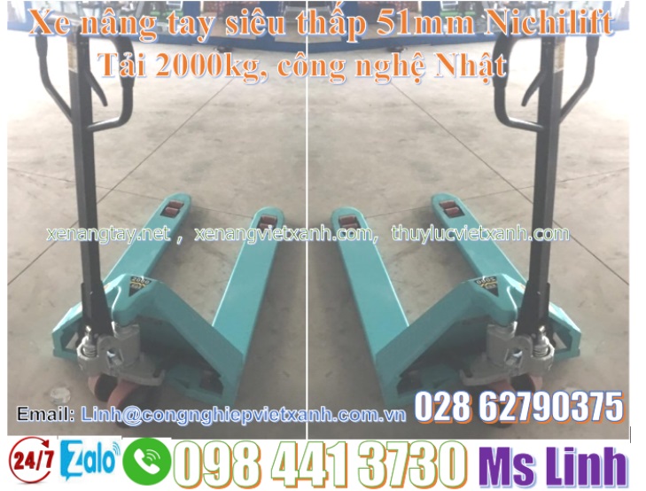 xe nâng tay thấp 51mm 2000kg