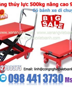 Bàn nâng thủy lực bằng tay 500kg cao 900mm