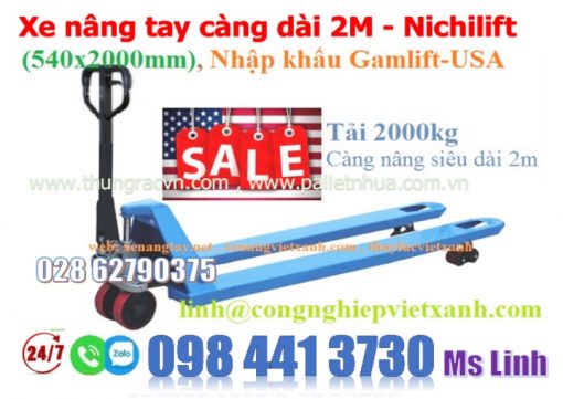 Xe nâng tay càng dài 2m