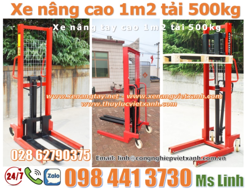 Xe nâng tay cao 1 tấn