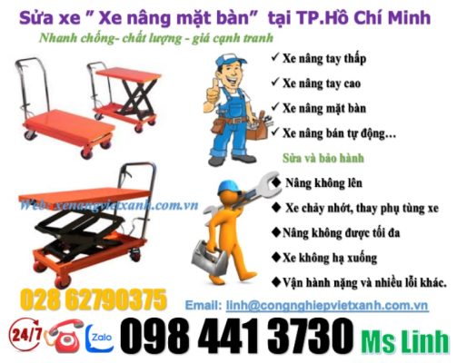 Sửa xe nâng mặt bàn tại hồ chí minh