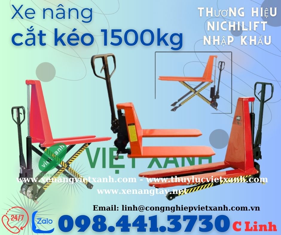 Mô hình xe nâng tay cắt kéo 1500kg