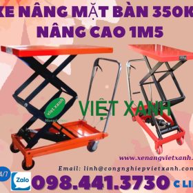 Xe nâng mặt bàn 350kg nâng cao 1m5