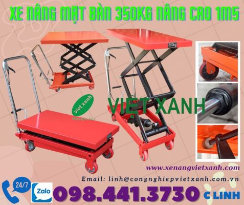 xe nâng bàn 350kg cao 1m5