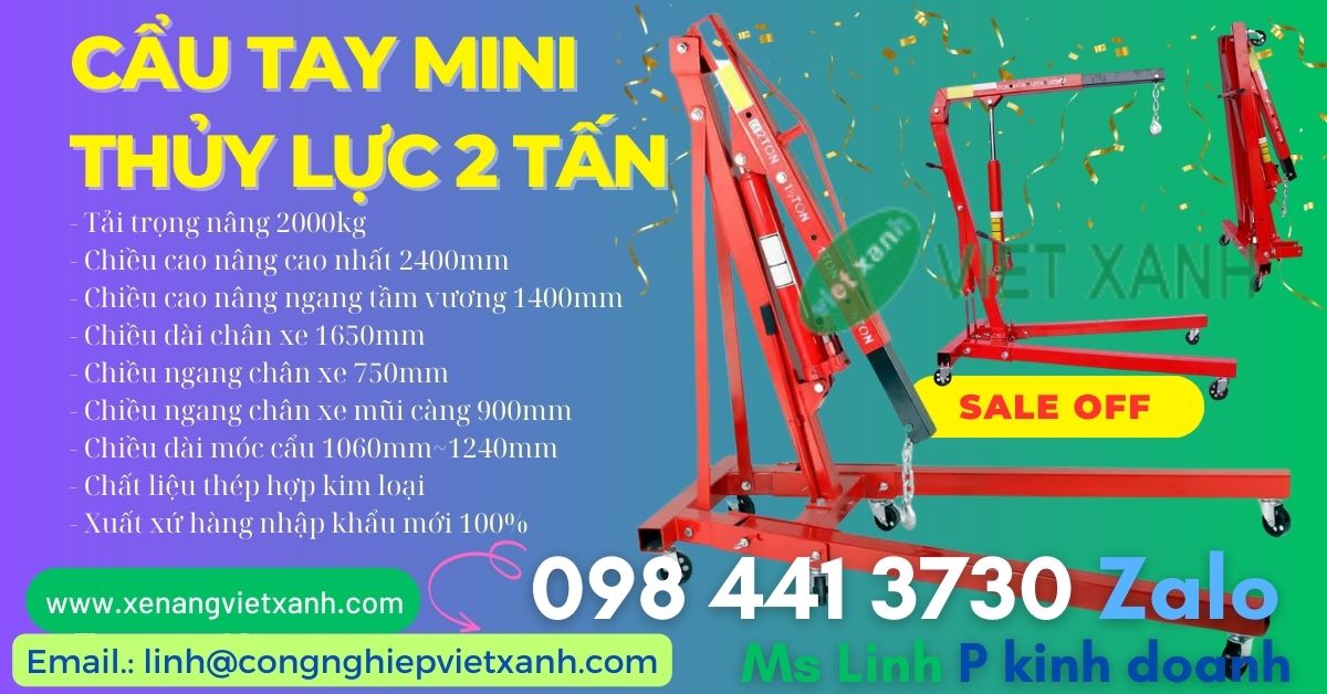 Cẩu tay mini thủy lực 2000kg