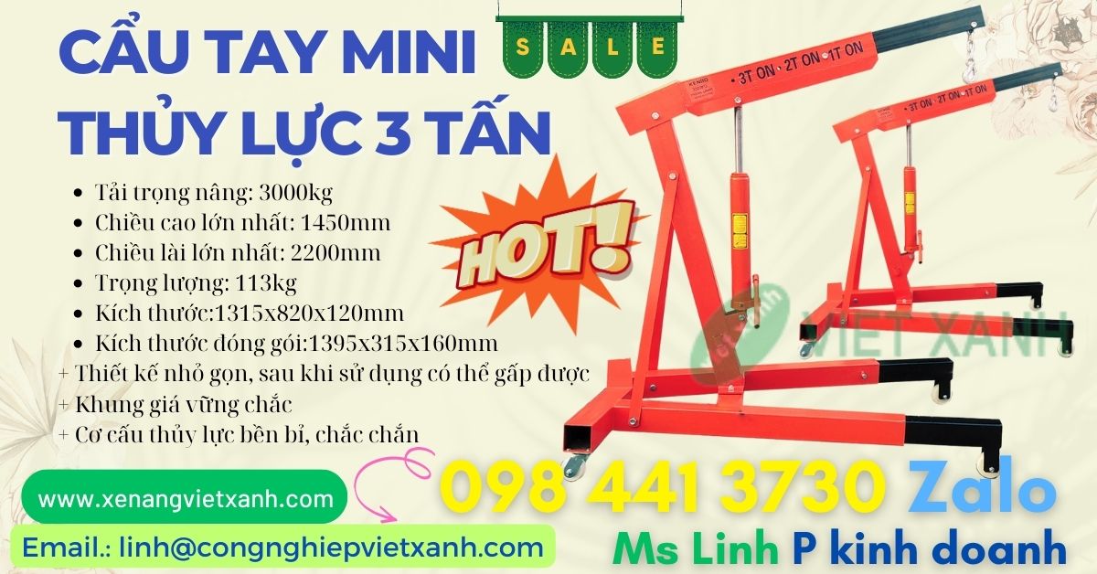 Cẩu thủy lực mini 2000kg-3000kg