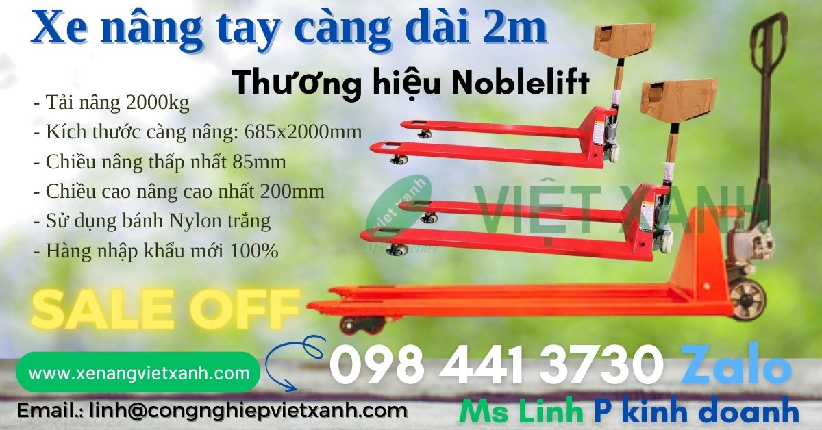 Xe nâng tay càng dài 2000mm