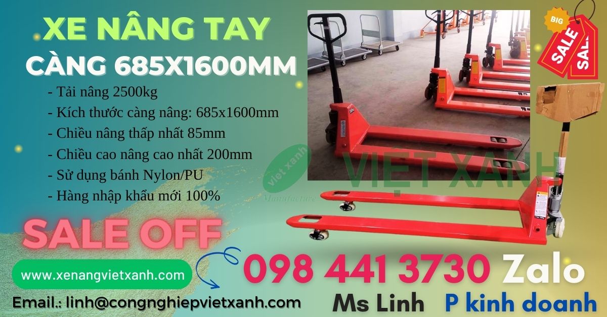 Xe nâng tay siêu dài 1m6