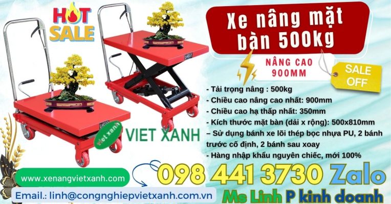 Xe nâng mặt bàn 500kg wp500