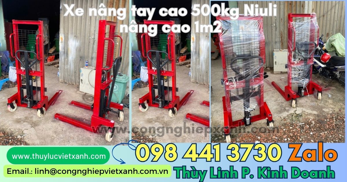 Xe nang tay cao co nang hang len xe tai duoc khong