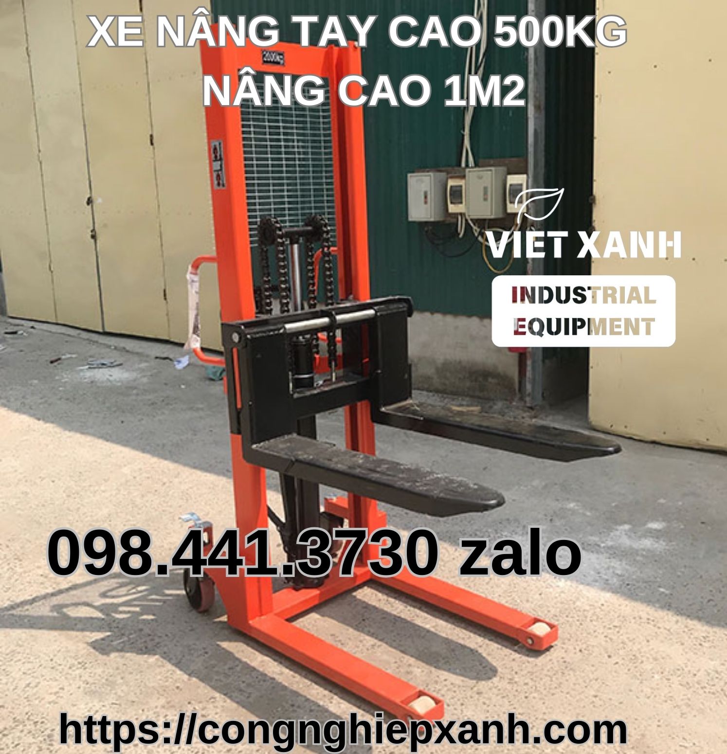 Xe Nâng Tay Cao 500kg Nâng Cao 1m2